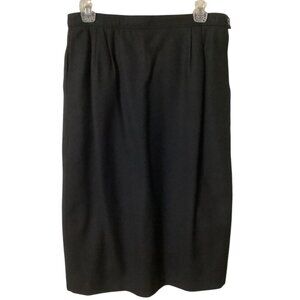 Vintage 70s Pendleton Black‎ Wool Pencil Skirt Women's Size 14